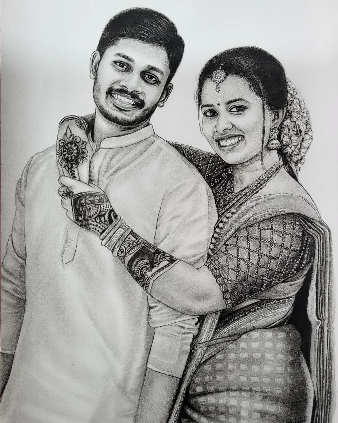 Pencil Art (With Frame)